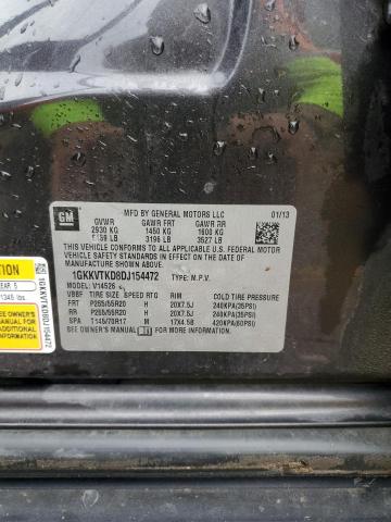 1GKKVTKD8DJ154472 - 2013 GMC ACADIA DENALI CHARCOAL photo 13