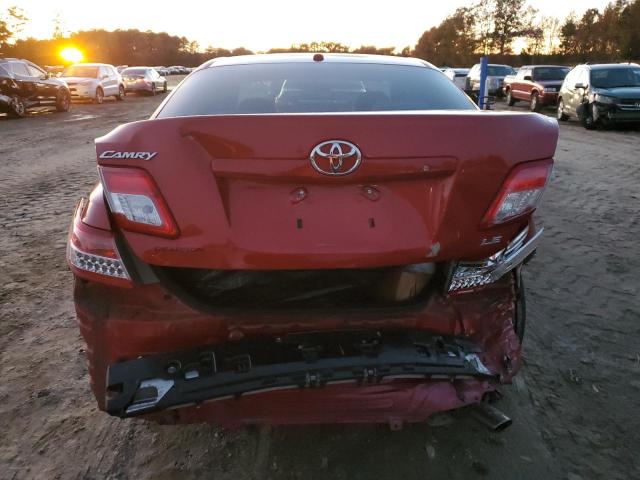 4T4BF3EK5BR196226 - 2011 TOYOTA CAMRY BASE أحمر صورة 6