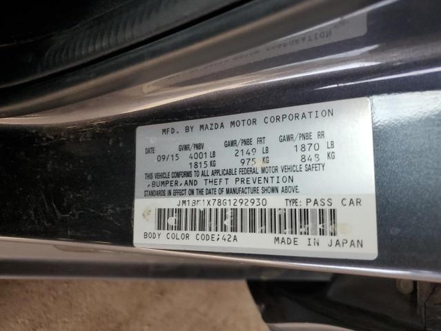 JM1BM1X78G1292930 - 2016 MAZDA 3 GRAND TOURING Boz foto 12