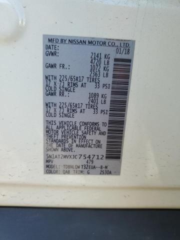 5N1AT2MVXJC754712 - 2018 NISSAN ROGUE S WHITE photo 13