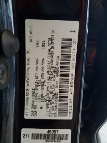 5TFCZ5AN7KX190805 - 2019 TOYOTA TACOMA DOUBLE CAB BLACK photo 12