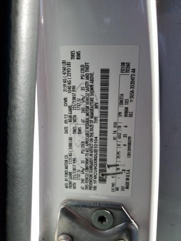 1FMCU9GX8DUB10104 - 2013 FORD ESCAPE SE თეთრი ფოტო 12