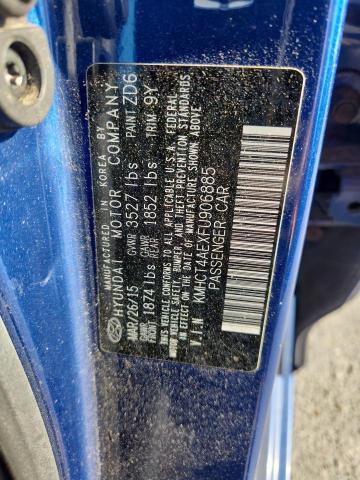 KMHCT4AEXFU906885 - 2015 HYUNDAI ACCENT GLS BLUE photo 12