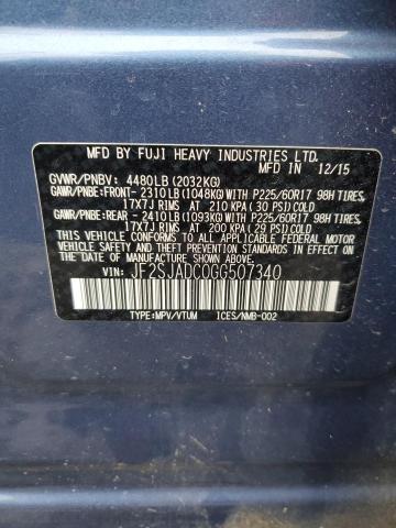 JF2SJADC0GG507340 - 2016 SUBARU FORESTER 2.5I PREMIUM 蓝色 照片 14