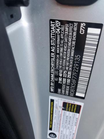 WDBTK56F77F229135 - 2007 MERCEDES-BENZ CLK 350 SILVER photo 12