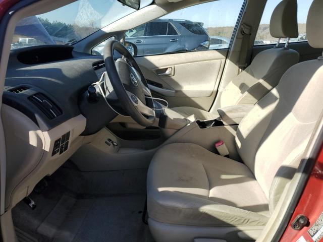 JTDKN3DUXA1107030 - 2010 TOYOTA PRIUS წითელი ფოტო 7