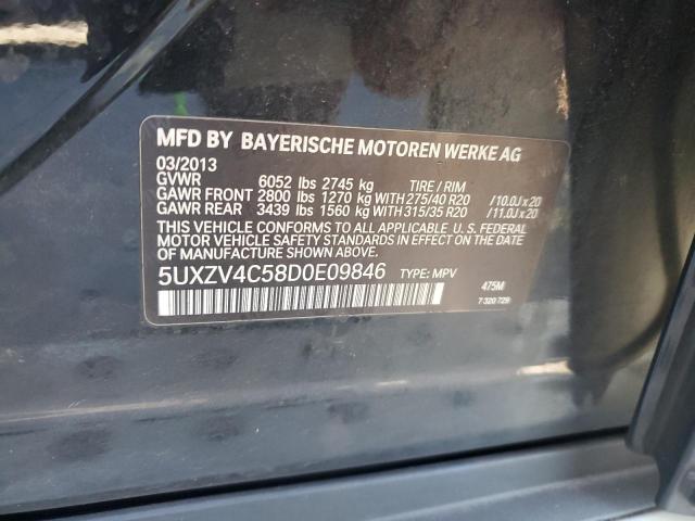 5UXZV4C58D0E09846 - 2013 BMW X5 XDRIVE35I BLACK photo 13