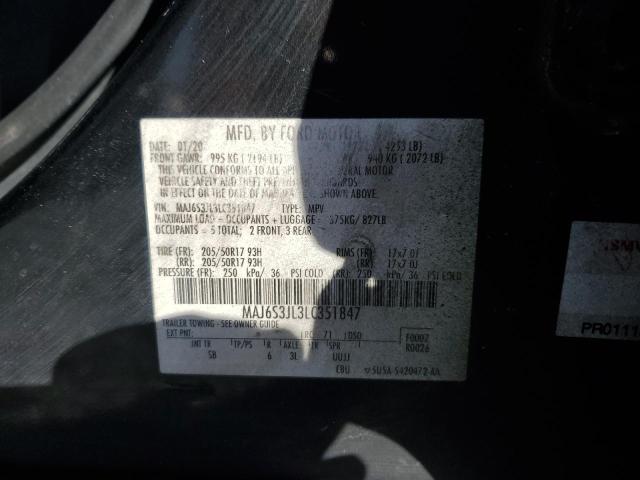 MAJ6S3JL3LC351847 - 2020 FORD ECOSPORT SES BLACK photo 12