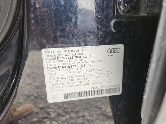 WA1C2AFP3HA085983 - 2017 AUDI Q5 PREMIUM BLACK photo 12
