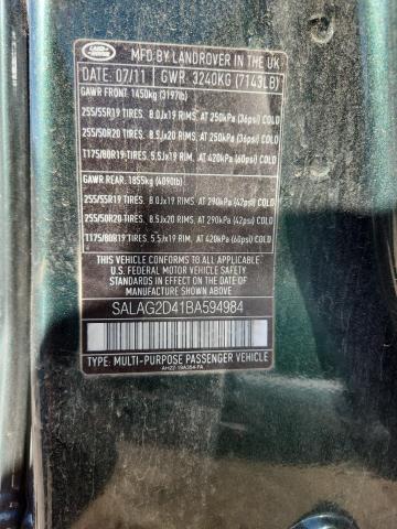 SALAG2D41BA594984 - 2011 LAND ROVER LR4 HSE أخضر صورة 13