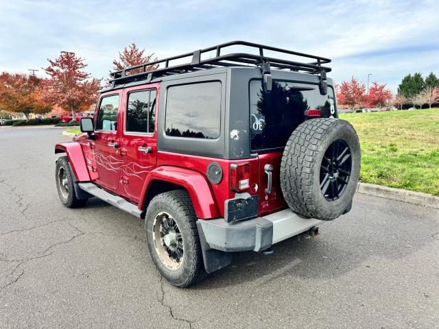 1J4BA5H17BL593450 - 2011 JEEP WRANGLER U SAHARA წითელი ფოტო 3