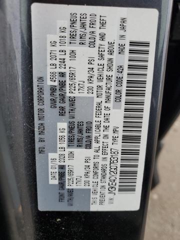 JM3KE4CY2G0763187 - 2016 MAZDA CX-5 TOURING GRAY photo 13