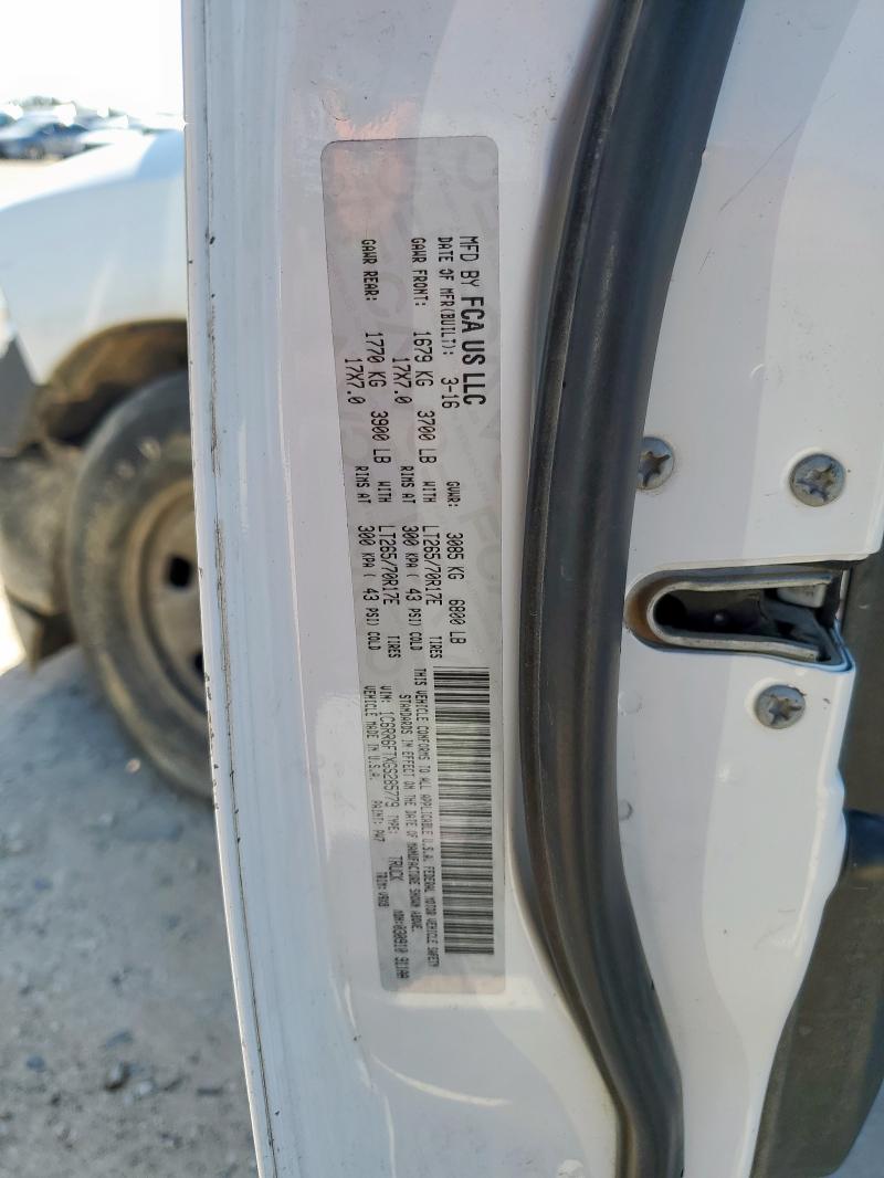 1C6RR6FTXGS285779 - 2016 RAM 1500 ST WHITE photo 12