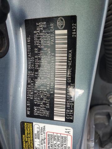 4T1BK36B65U024974 - 2005 TOYOTA AVALON XL BLUE photo 12