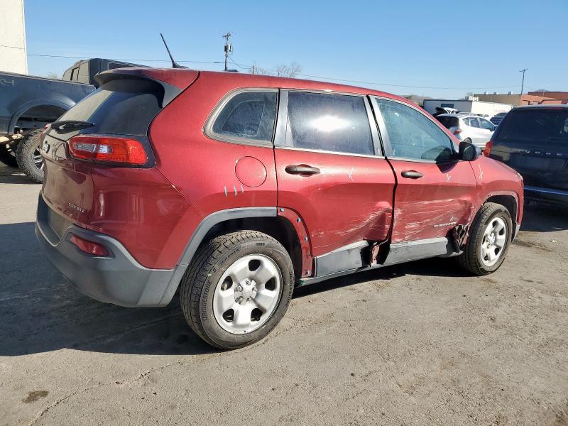 1C4PJLAB8EW270496 - 2014 JEEP CHEROKEE SPORT BURGUNDY photo 3