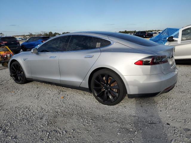 5YJSA1H16EFP35647 - 2014 TESLA MODEL S SILVER photo 2