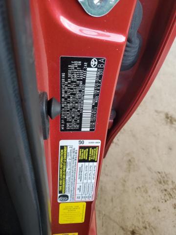 5YFBURHE0KP878392 - 2019 TOYOTA COROLLA L RED photo 12