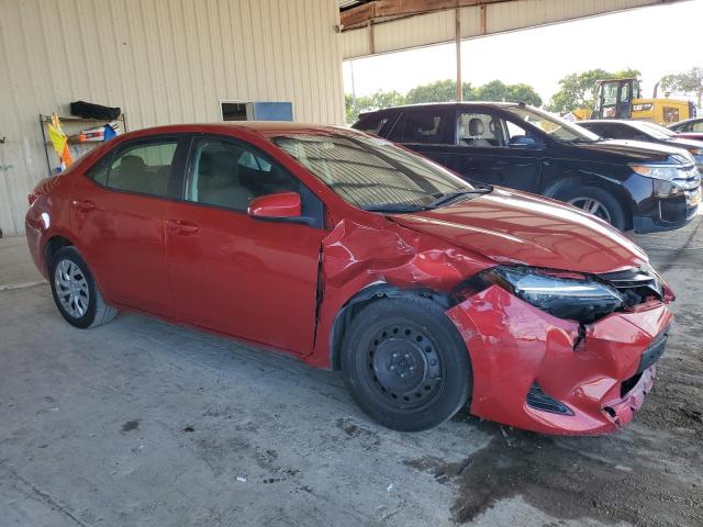 5YFBURHE0KP878392 - 2019 TOYOTA COROLLA L RED photo 4