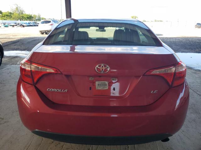 5YFBURHE0KP878392 - 2019 TOYOTA COROLLA L RED photo 6
