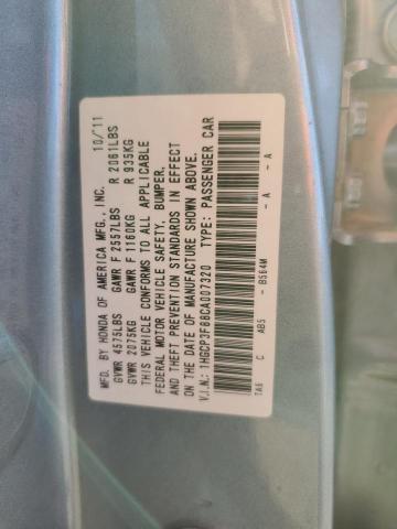 1HGCP3F88CA007320 - 2012 HONDA ACCORD EXL BLUE photo 13