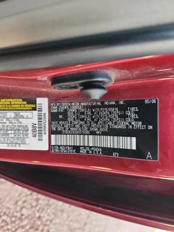 5TDZA23CX6S510089 - 2006 TOYOTA SIENNA CE BURGUNDY photo 13