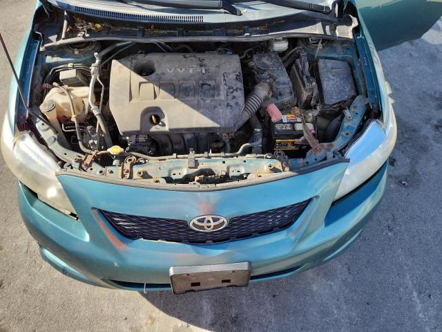 2T1BU4EE1AC256132 - 2010 TOYOTA COROLLA BASE GREEN photo 11