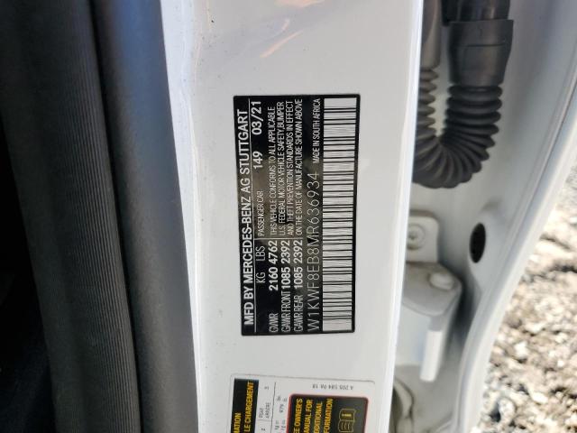 W1KWF8EB8MR636934 - 2021 MERCEDES-BENZ C 300 4MATIC WHITE photo 12