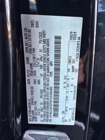 1FMCU0G7XFUC54350 - 2015 FORD ESCAPE SE 黑色 照片 10