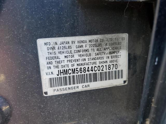 JHMCM56844C021870 - 2004 HONDA ACCORD EX Gri fotoğraf 12