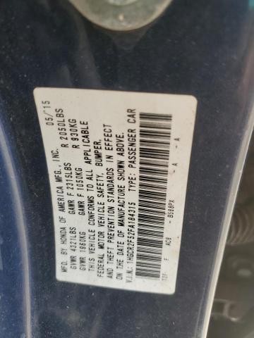 1HGCR2F52FA184315 - 2015 HONDA ACCORD SPORT BLUE photo 13