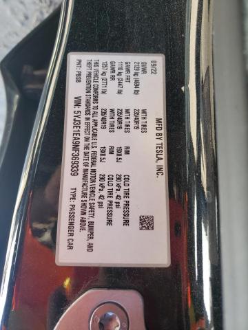5YJ3E1EA9NF369339 - 2022 TESLA MODEL 3 黑色 照片 12