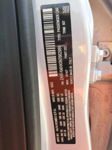 ZARFAMAN3N7662989 - 2022 ALFA ROMEO GIULIA Boz foto 12