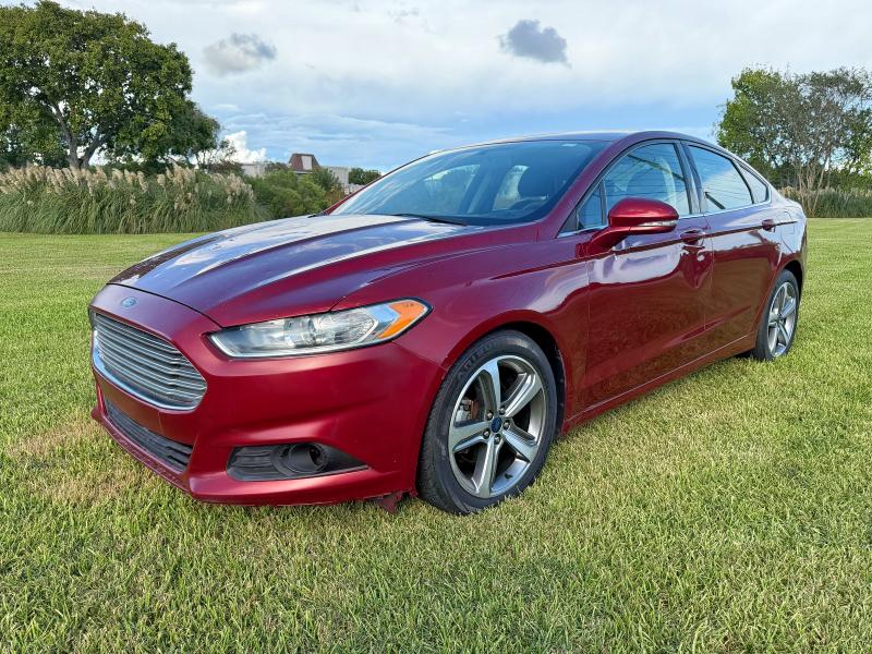 3FA6P0H71FR164038 - 2015 FORD FUSION SE RED photo 2
