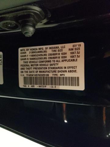 7FARW1H57KE025109 - 2019 HONDA CR-V EX 黑色 照片 12