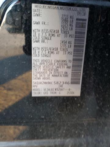 5N1DR2MN9KC582346 - 2019 NISSAN PATHFINDER S BLACK photo 14