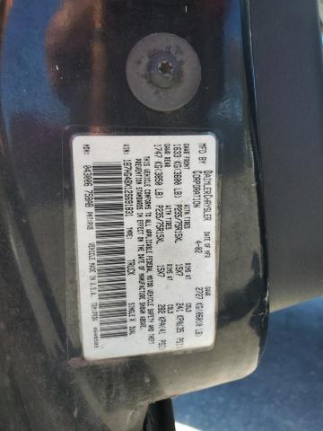1B7HG48X12S691831 - 2002 DODGE DAKOTA QUAD SLT Чорний фото 12