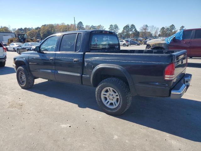 1B7HG48X12S691831 - 2002 DODGE DAKOTA QUAD SLT Чорний фото 2