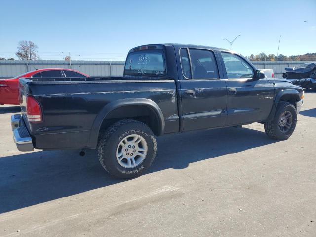 1B7HG48X12S691831 - 2002 DODGE DAKOTA QUAD SLT Чорний фото 3