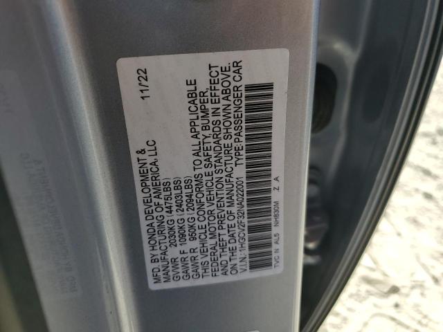 1HGCV2F32NA022001 - 2022 HONDA ACCORD SPORT SILVER photo 12
