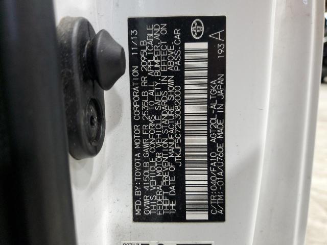 JTKJF5C72E3082000 - 2014 TOYOTA SCION TC WHITE photo 12