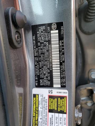 4T1B11HK5KU260886 - 2019 TOYOTA CAMRY L GRAY photo 12