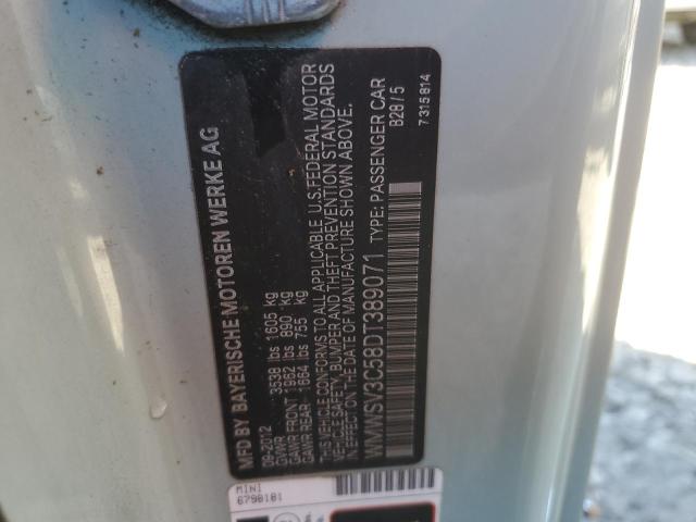 WMWSV3C58DT389071 - 2013 MINI COOPER S BLUE photo 12