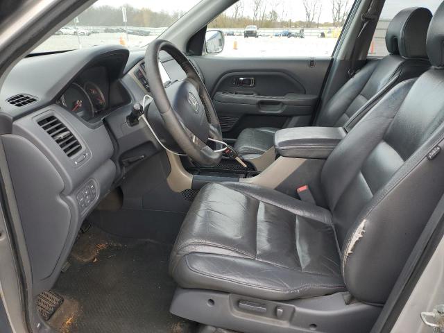 5FNYF18567B012012 - 2007 HONDA PILOT EXL SILVER photo 7
