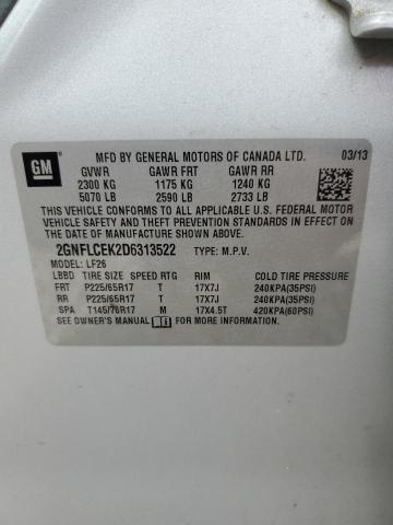 2GNFLCEK2D6313522 - 2013 CHEVROLET EQUINOX LS SILVER photo 13