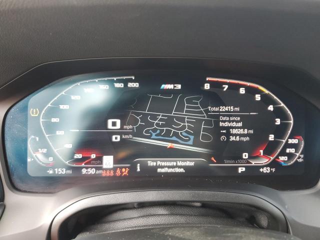 WBS33AY05MFL21137 - 2021 BMW M3 COMPETITION GRAY photo 9