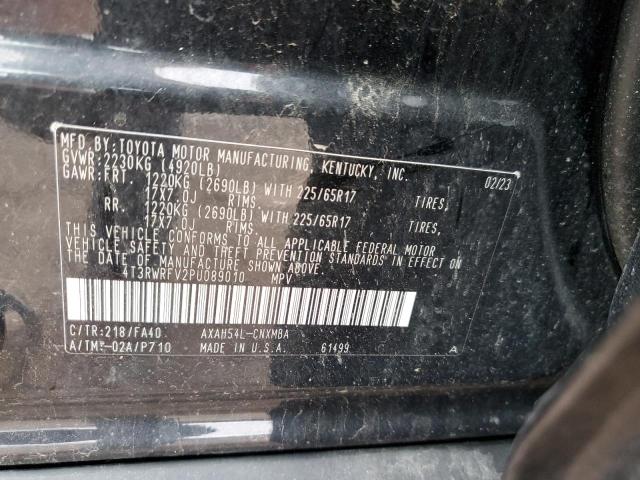 4T3RWRFV2PU089010 - 2023 TOYOTA RAV4 XLE Чорний фото 13