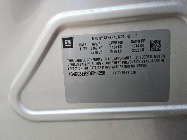1G4GC5ER2DF211256 - 2013 BUICK LACROSSE GOLD photo 12