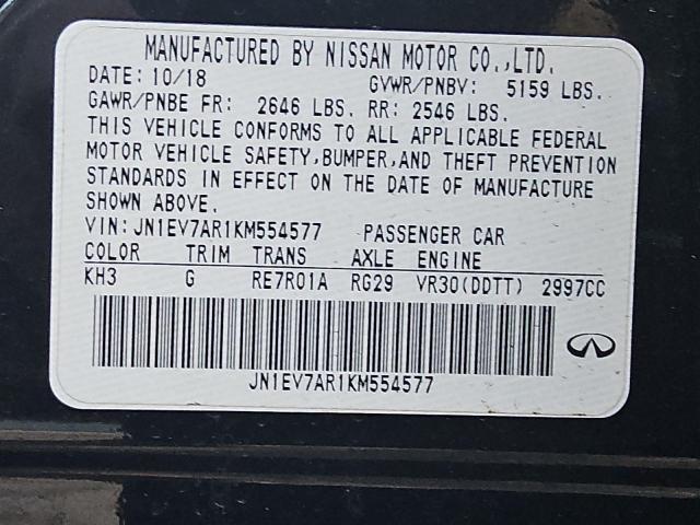 JN1EV7AR1KM554577 - 2019 INFINITI Q50 LUXE BLACK photo 13