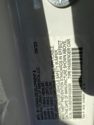 19UUB5F53PA006330 - 2023 ACURA TLX TECH A WHITE photo 12