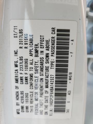 1HGCP2F64BA142527 - 2011 HONDA ACCORD SE WHITE photo 13